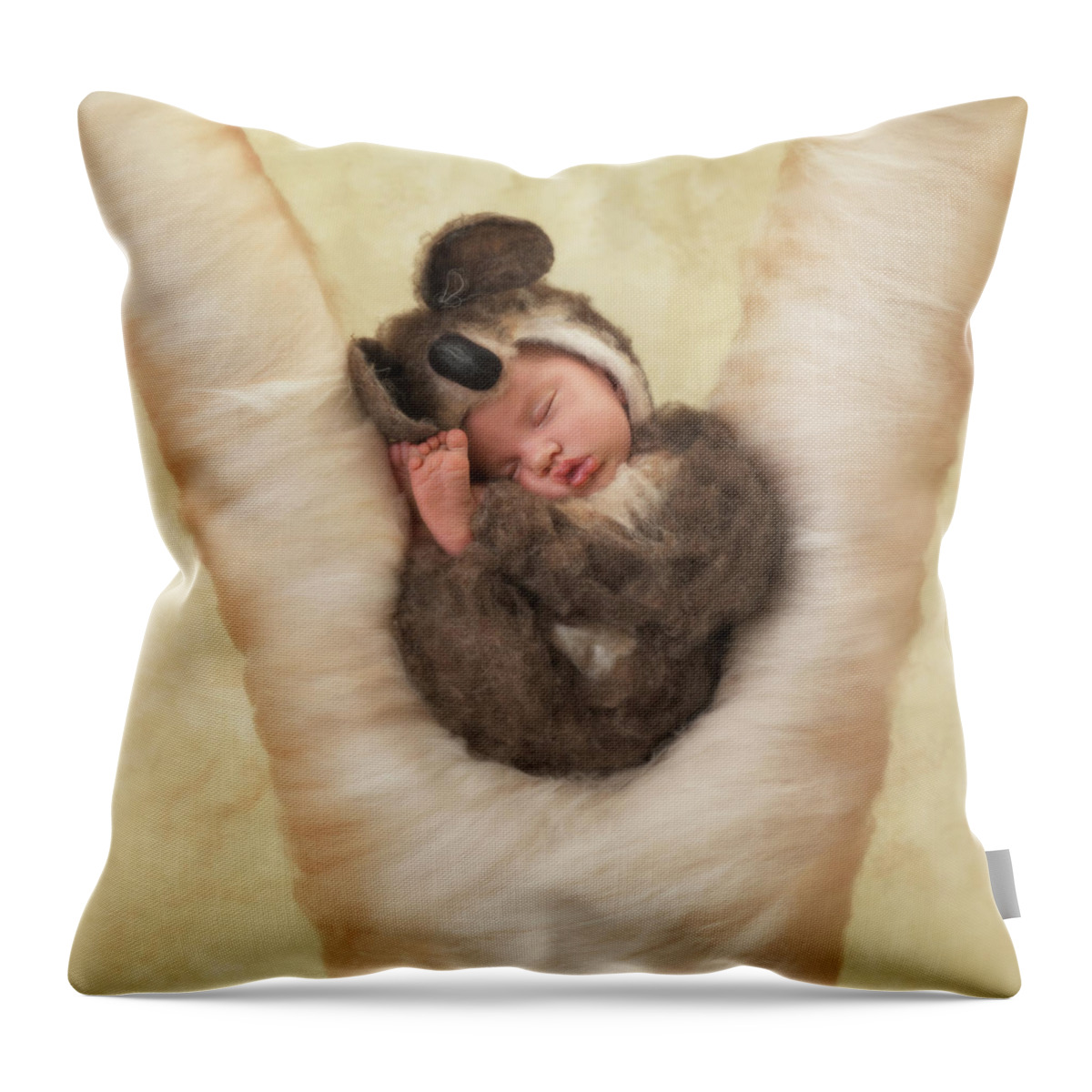 Koala Throw Pillow featuring the photograph Sleeping Koala by Anne Geddes
