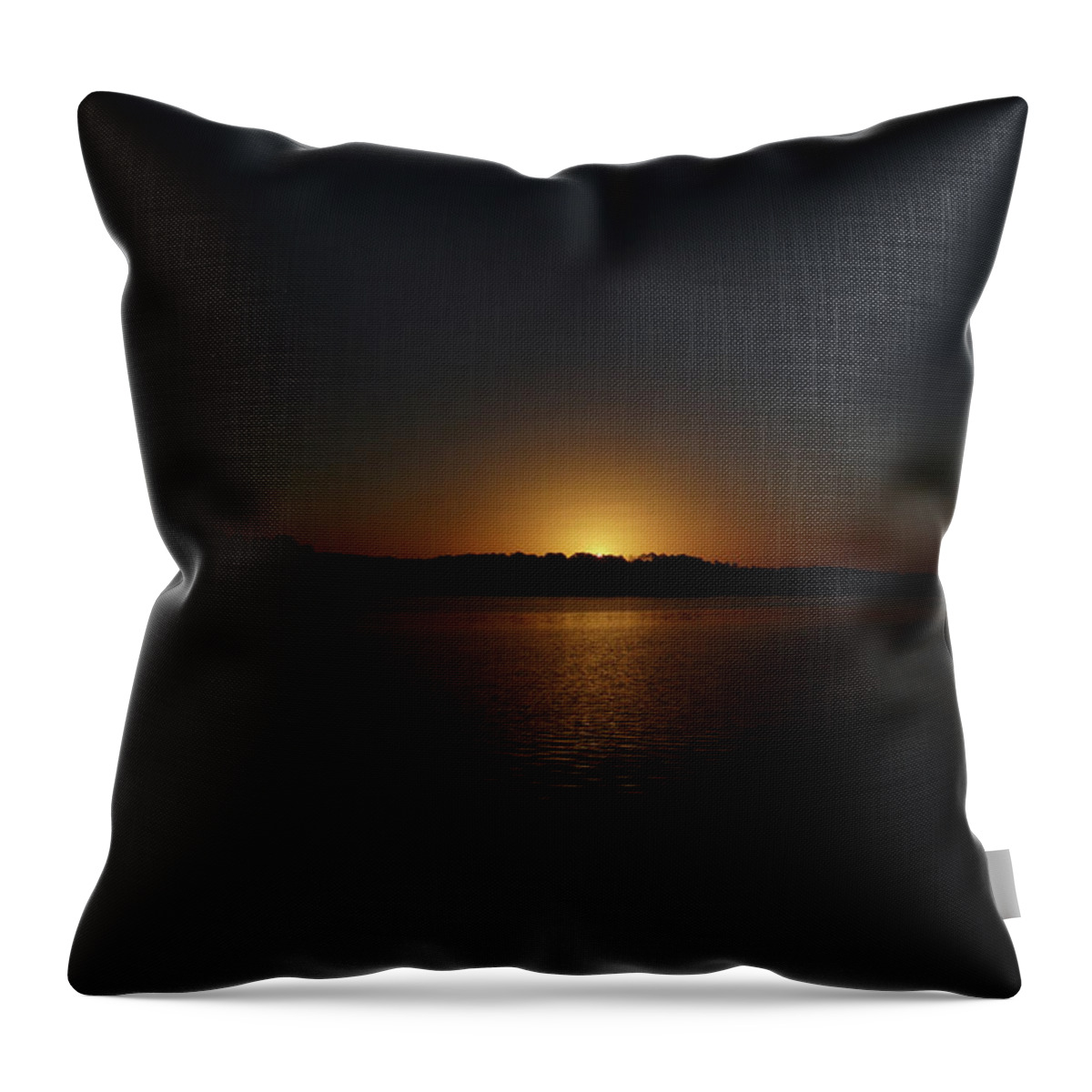 Lake Throw Pillow featuring the photograph Small Look Lake Sunrise by Ed Williams