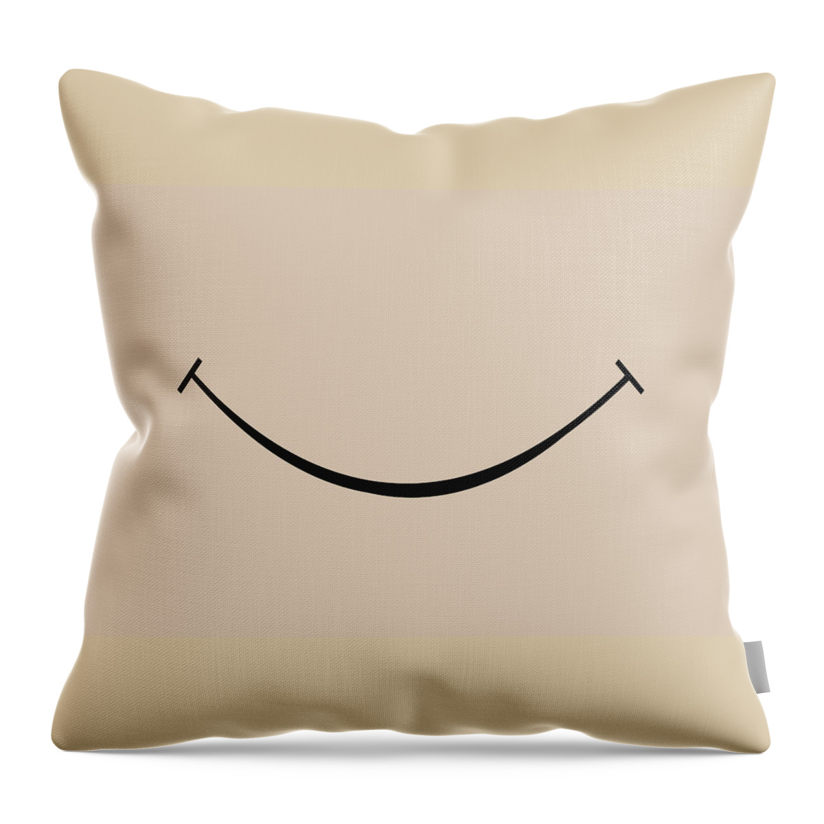 2d Throw Pillow featuring the digital art Smiling Face Mask by Brian Wallace