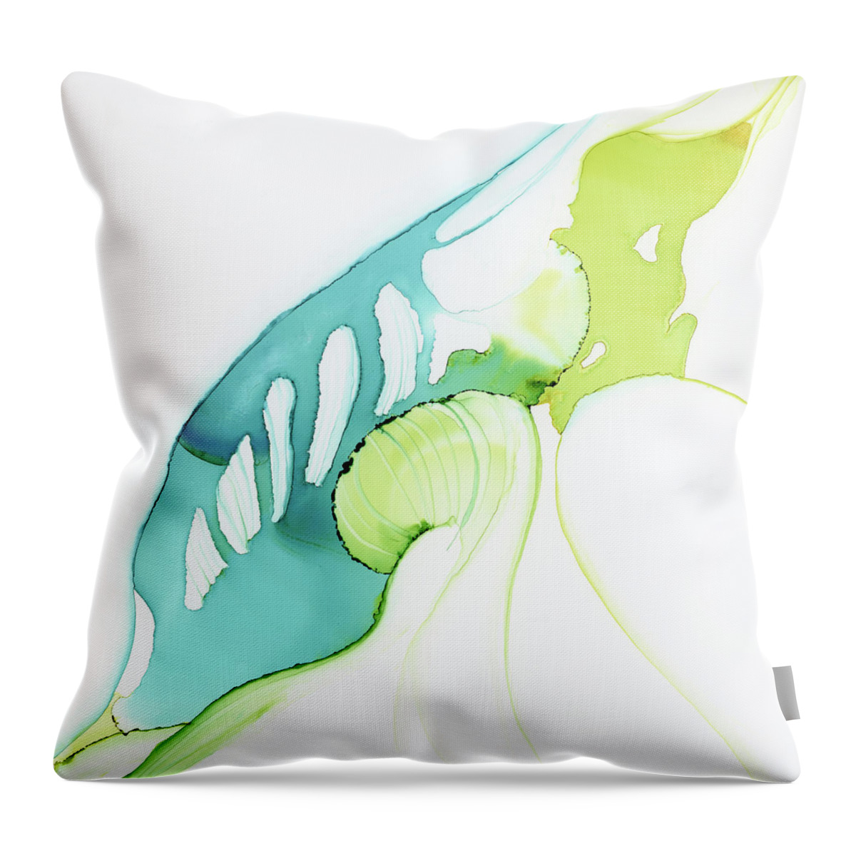 Alcohol Throw Pillow featuring the painting Smoke and Bones by KC Pollak