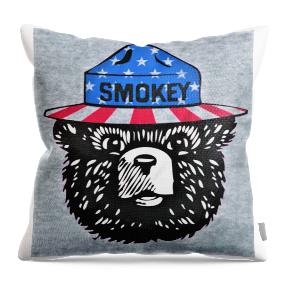 Smokey The Bear Throw Pillow featuring the photograph Smokey The Bear by Rob Hans