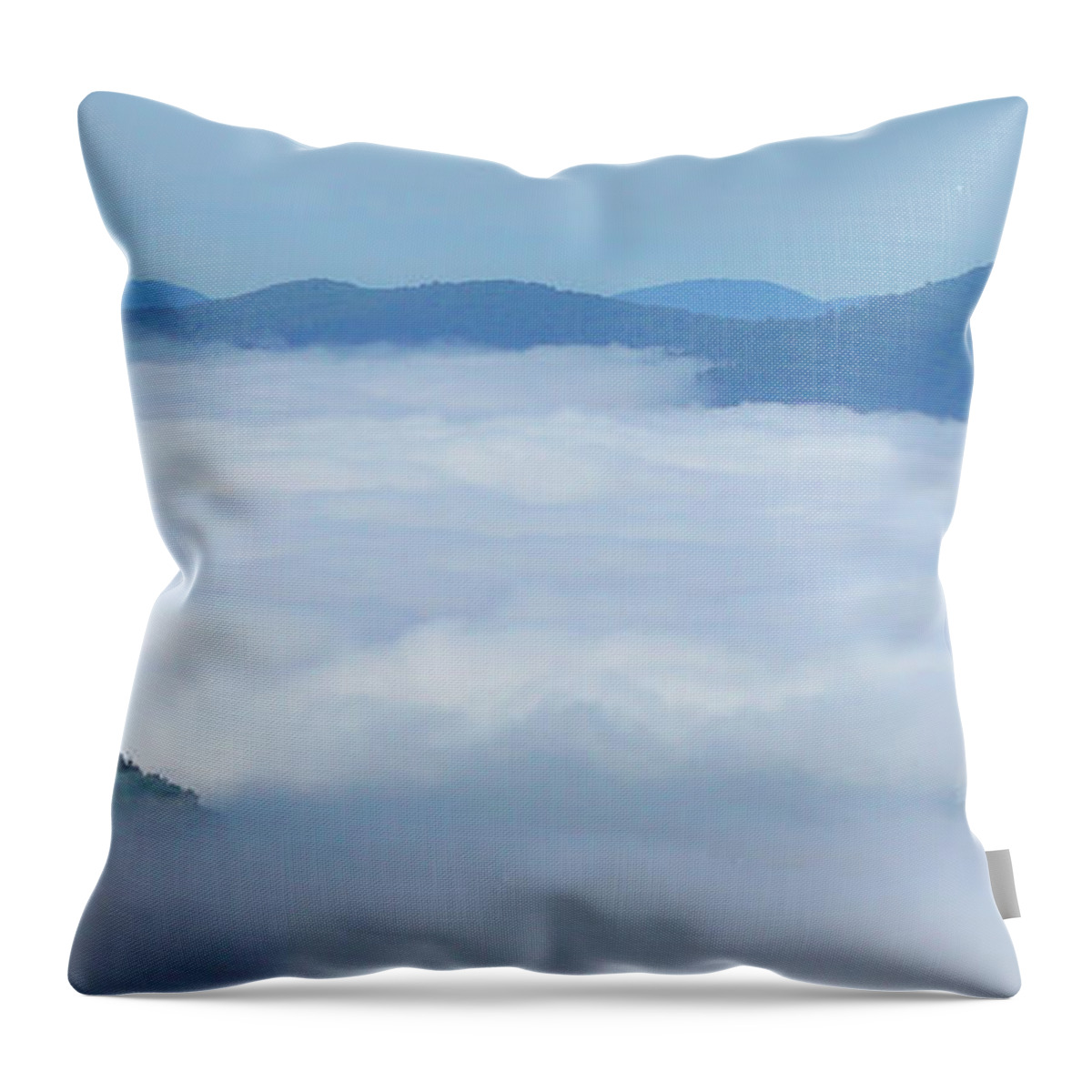 #smokymountains#ashevillenorthcarolina#blueridgeparkway#vistas#usa Throw Pillow featuring the photograph Smoky Mountain Morning by Katherine Y Mangum