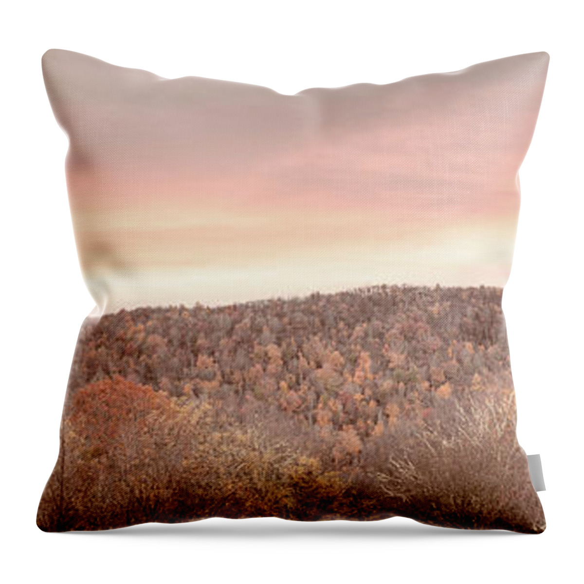 Overlook Throw Pillow featuring the photograph Smoky Mountains Blue Ridge Country Panorama by Debra and Dave Vanderlaan