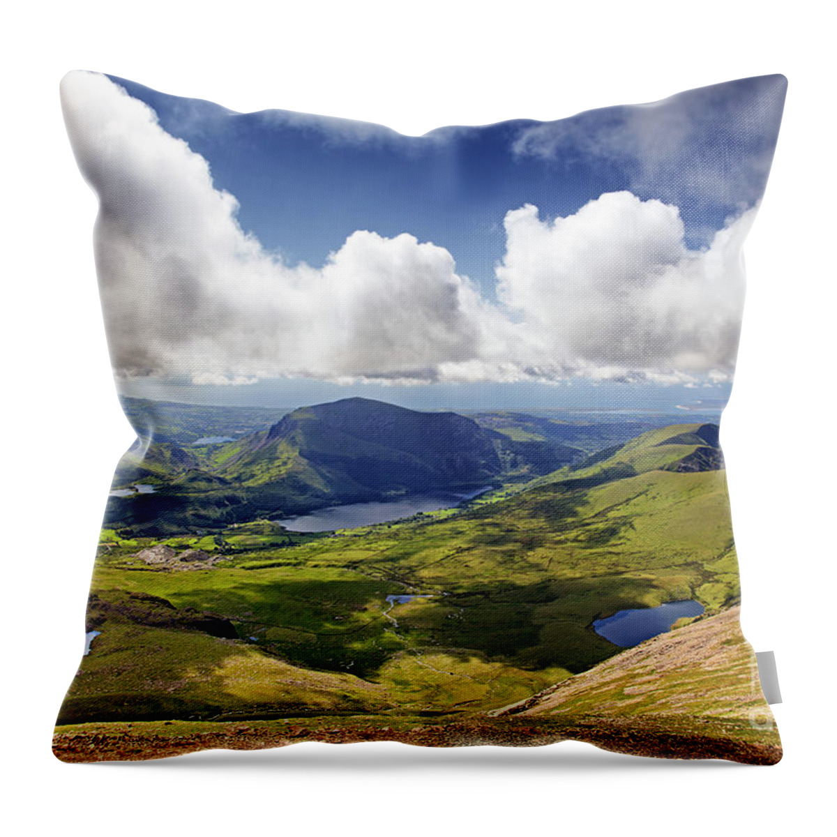 Beautiful Throw Pillow featuring the photograph Snowdonia landscape by Jane Rix
