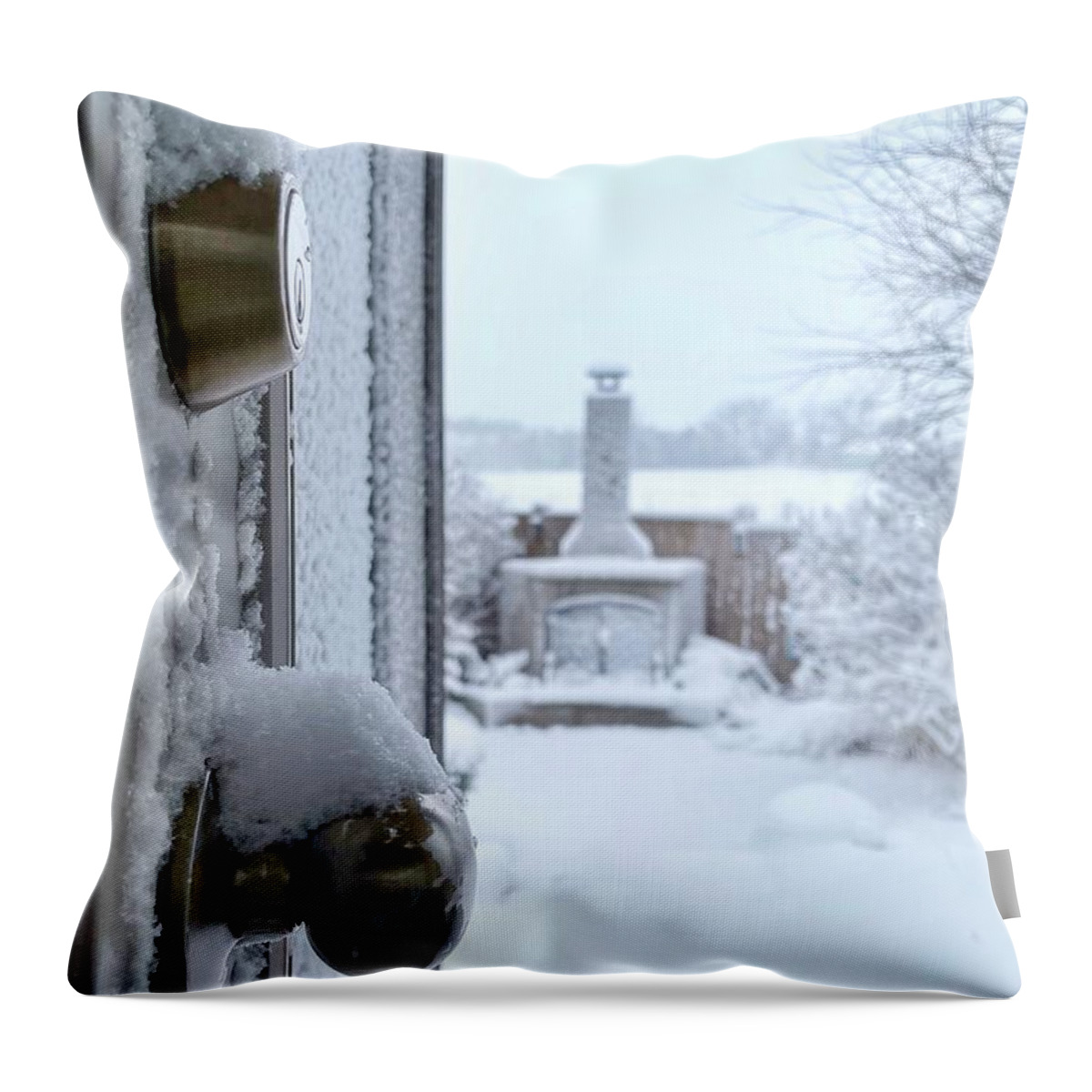 Snow Throw Pillow featuring the photograph Snowfall by Diana Rajala