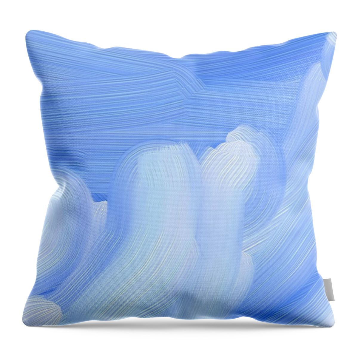 Peaceful Throw Pillow featuring the painting Snowscape by Naomi Jacobs