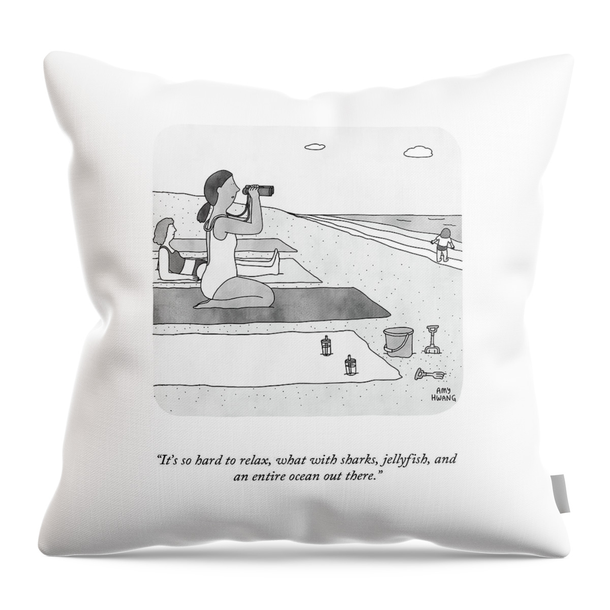So Hard To Relax Throw Pillow
