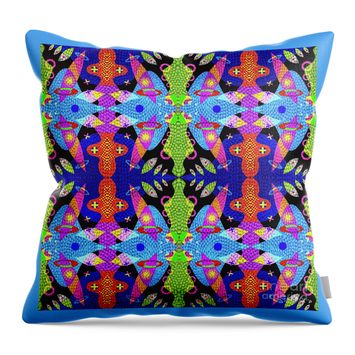 Abstract. Conceptualism Throw Pillow featuring the digital art Sol 9-4 by Walter Neal