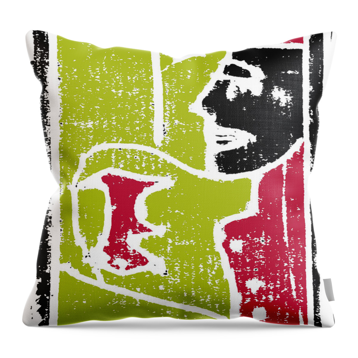 Soldier Throw Pillow featuring the digital art Soldier and Dog by Edgeworth Johnstone