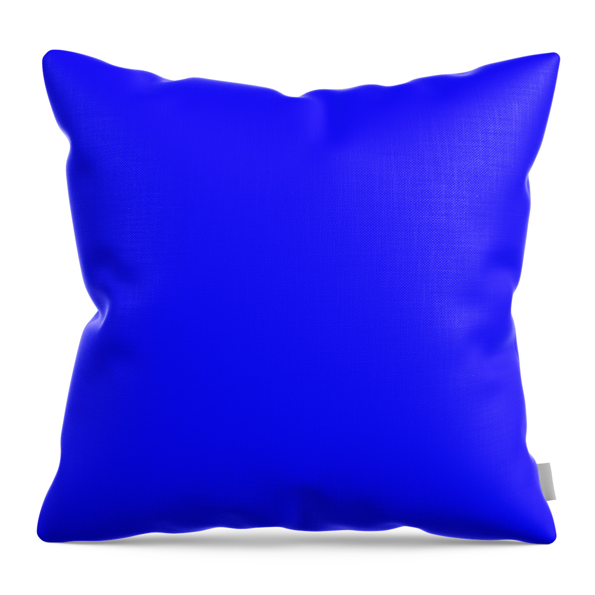 Blue Throw Pillow featuring the digital art Solid Blue Square by Bill Swartwout