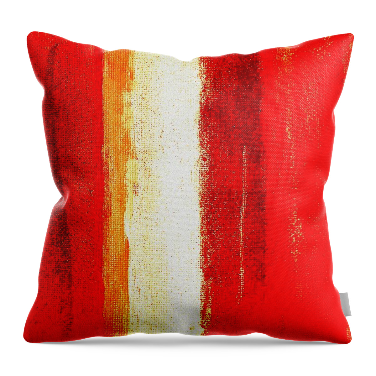 Red Throw Pillow featuring the painting Some Like It Hot by VIVA Anderson