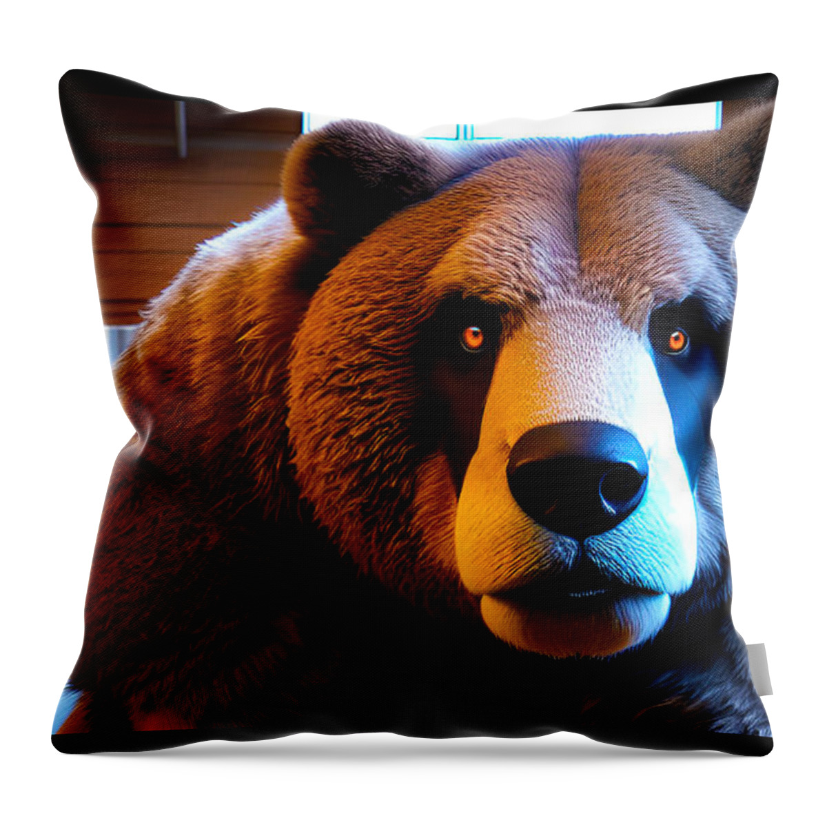 Bears Throw Pillow featuring the digital art Someone's been Sleeping in MY Bed and There They are by Shawn Dall