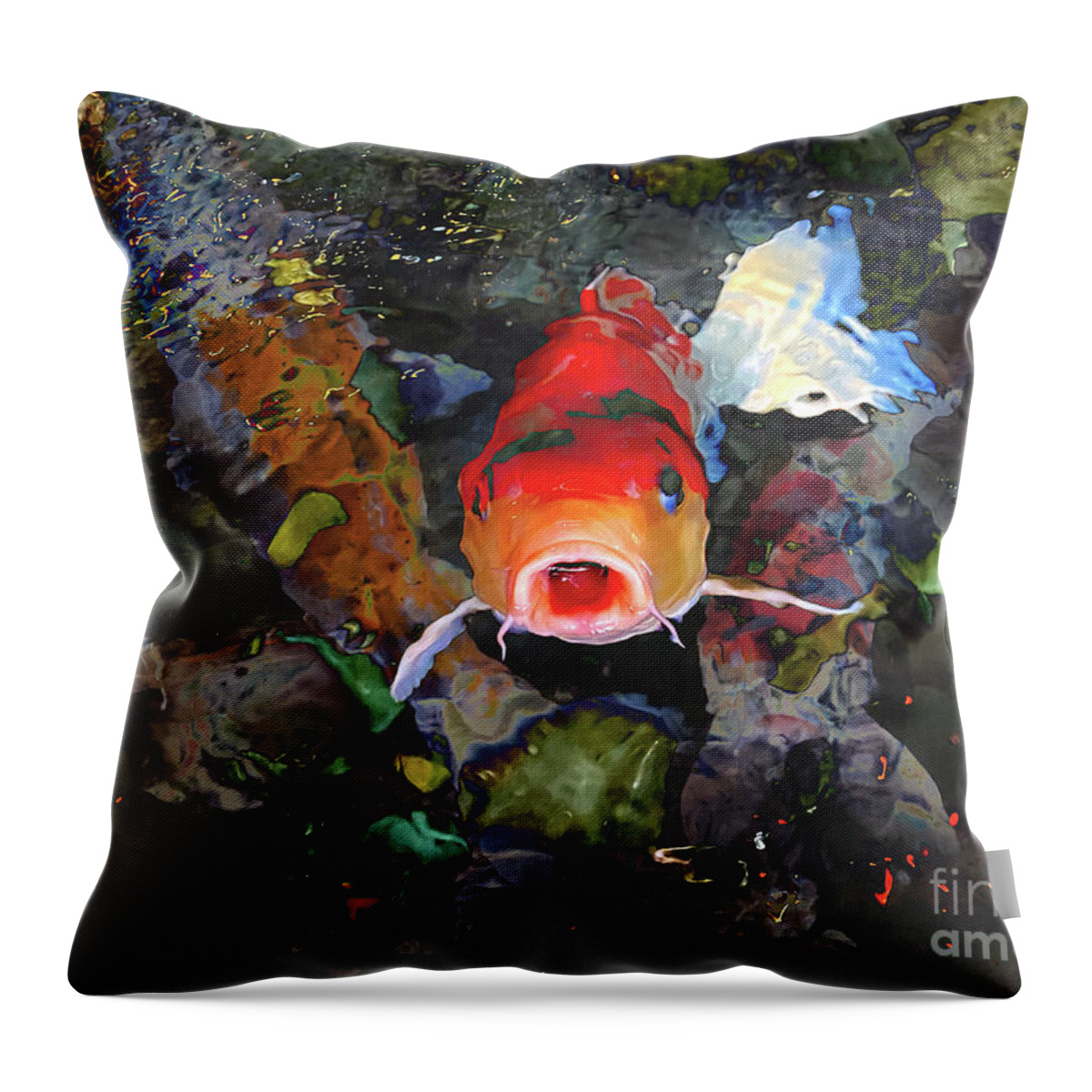 Fish Throw Pillow featuring the photograph Somethings Fishy by Katherine Erickson