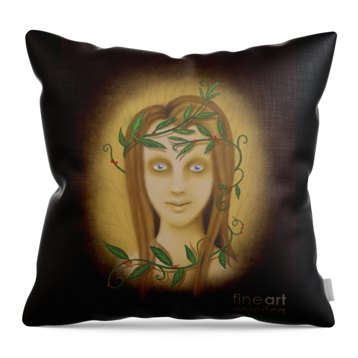 Fantasy Throw Pillow featuring the digital art Somnambulits Sister by Valerie White