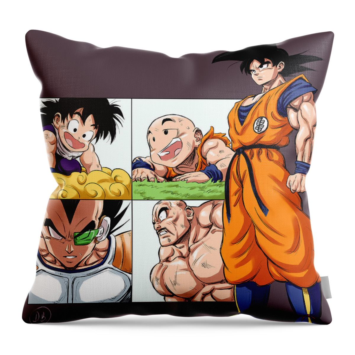 Dragon Ball Throw Pillow featuring the digital art Son Goku - Last Hope by Darko B