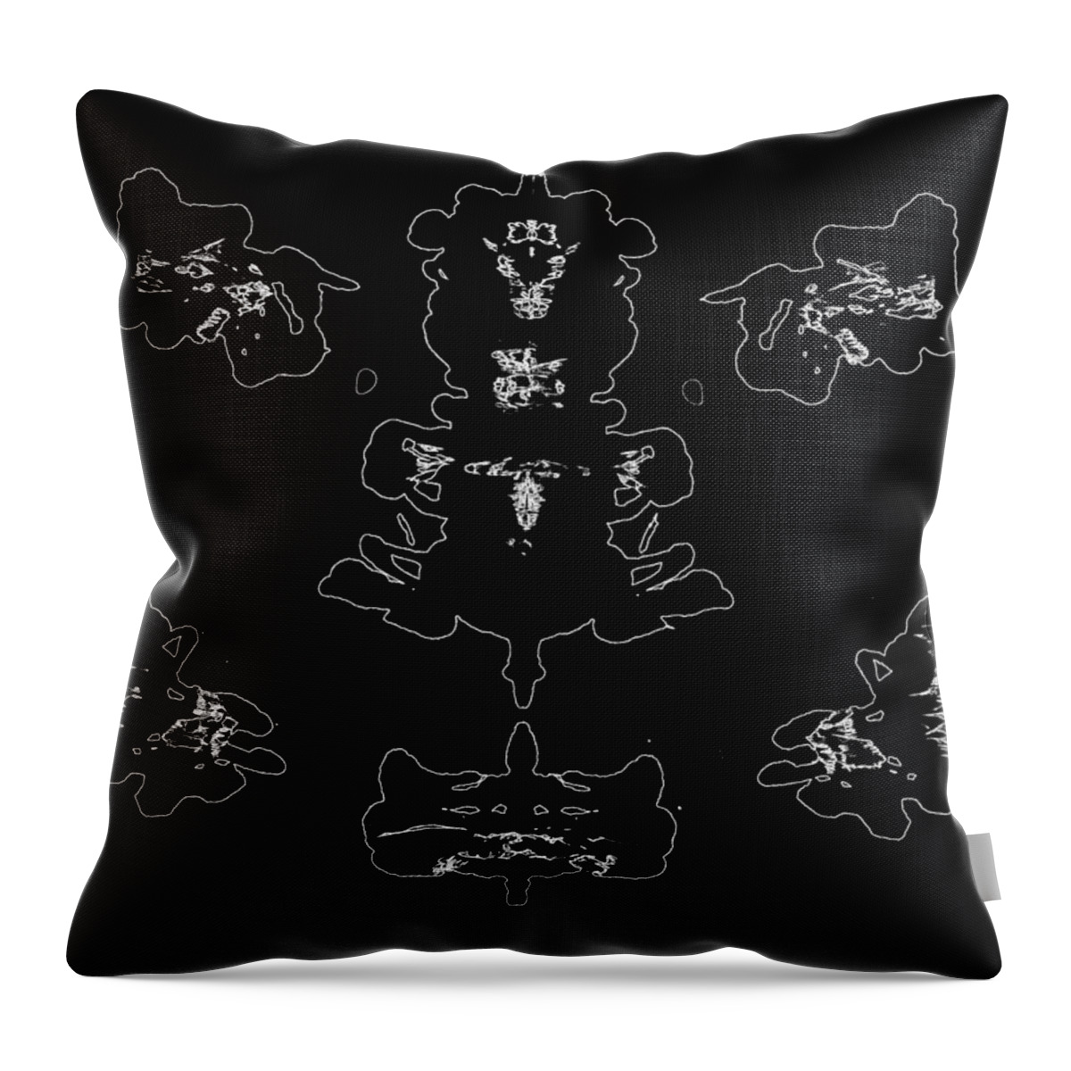 Abstract Throw Pillow featuring the painting Soul Pieces by Stephenie Zagorski