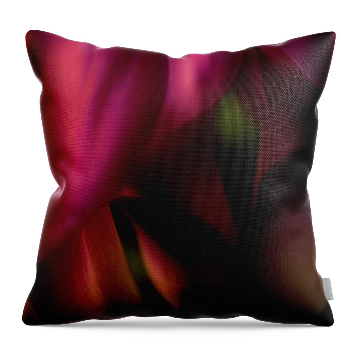 Floral Throw Pillow featuring the photograph Sound of Silence - Red Tones by Darlene Kwiatkowski