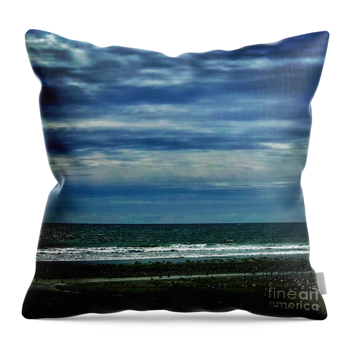 South Bend Throw Pillow featuring the photograph South Bend Sky by Suzanne Lorenz