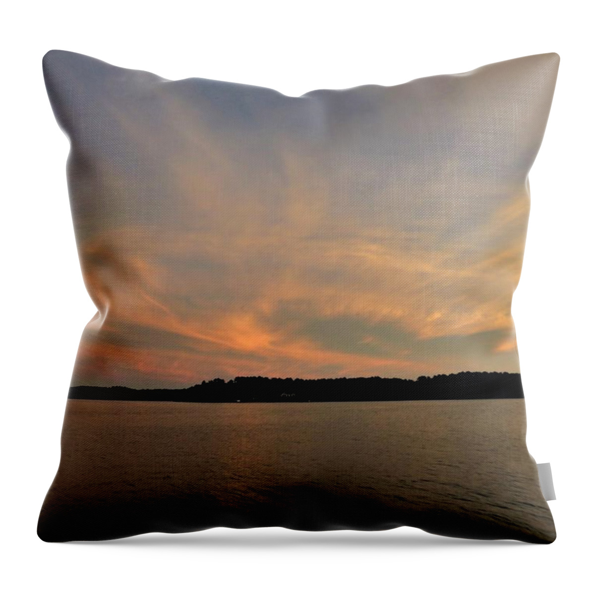 Lake Throw Pillow featuring the photograph Southern Lake Lights by Ed Williams
