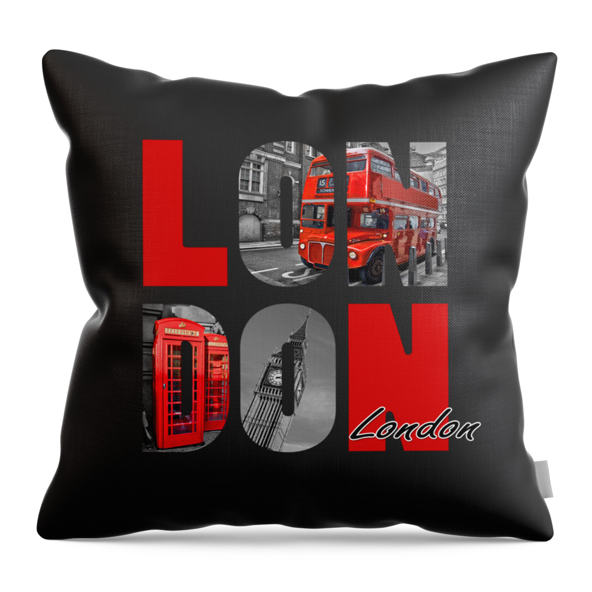 London Throw Pillow featuring the photograph Souvenir of London by Delphimages London Photography