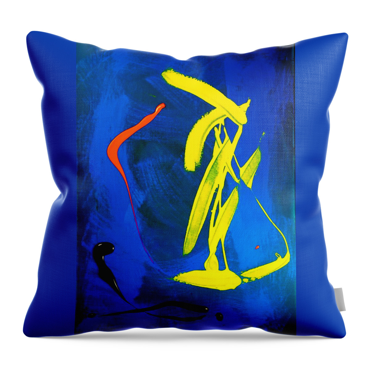 Abstract Expressionism Throw Pillow featuring the painting Space and Balance by Elf EVANS