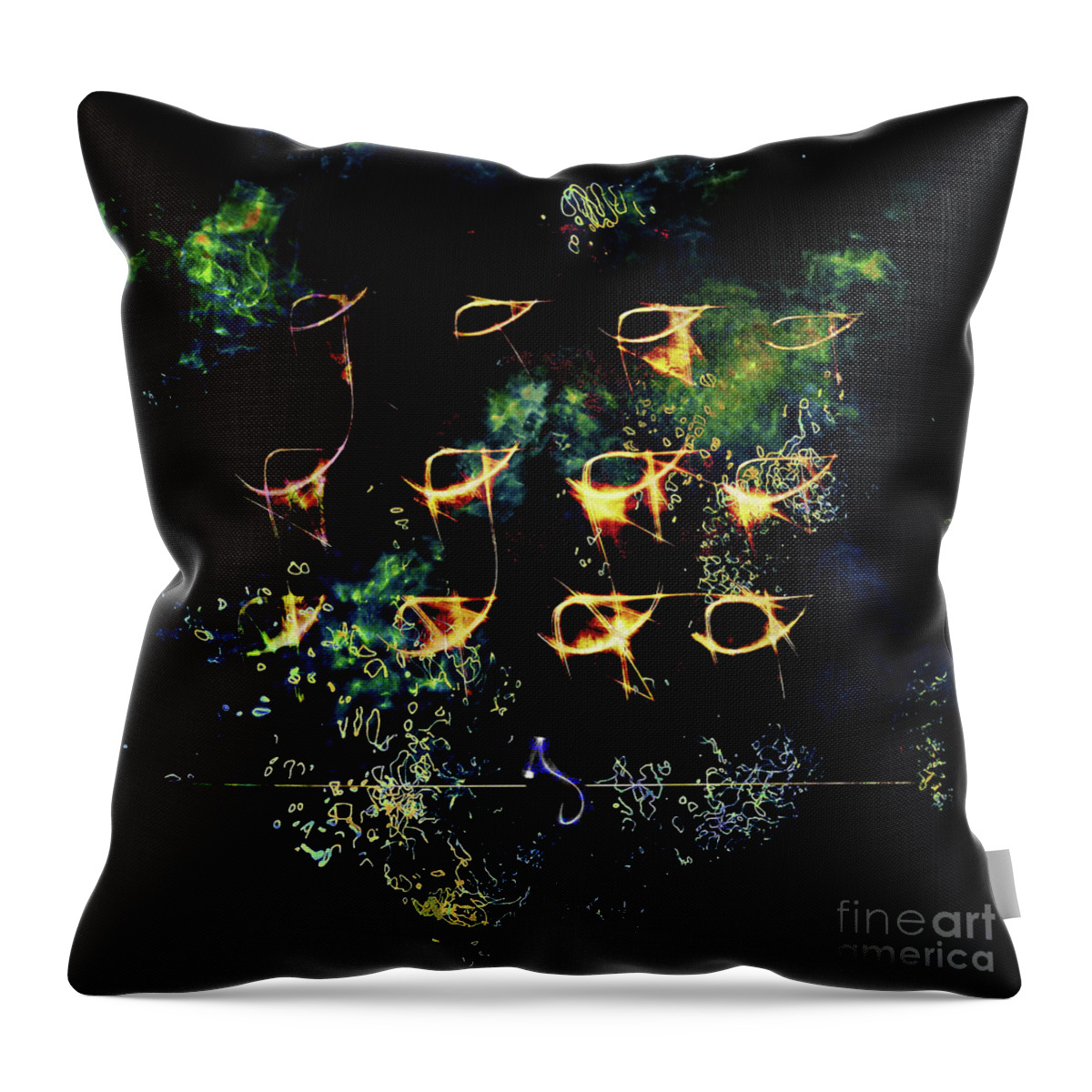 Abstract Throw Pillow featuring the photograph Space and Water Messages by Dutch Bieber