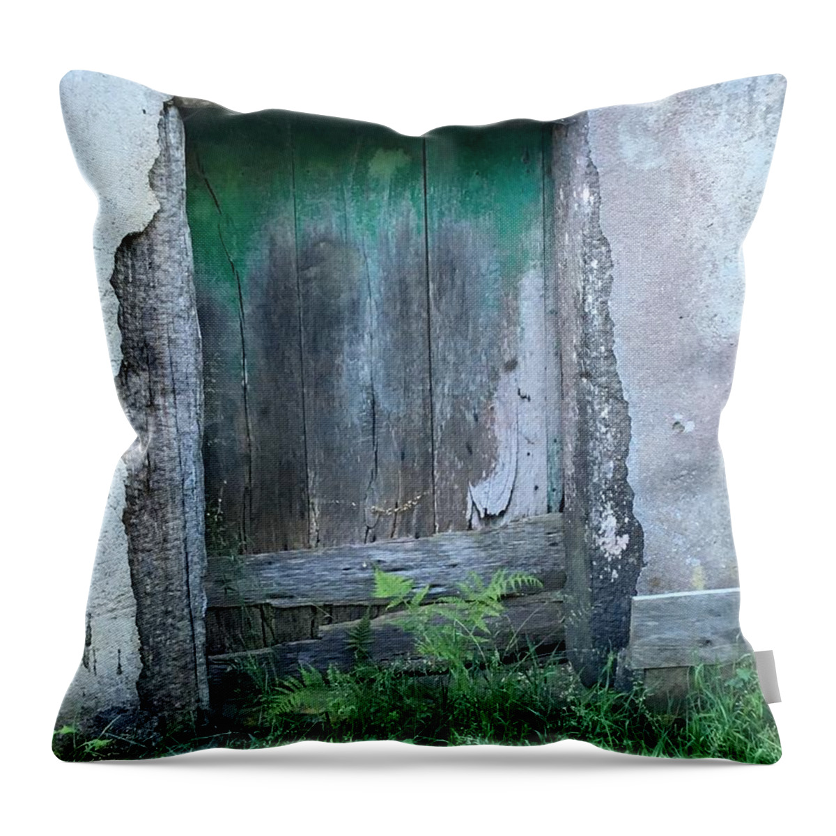 Old Throw Pillow featuring the photograph Spain Door 7 by Cheryl Rhodes