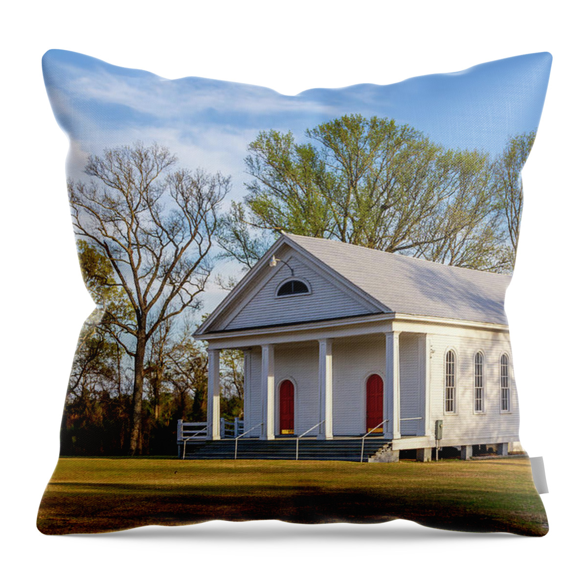 2021 Throw Pillow featuring the photograph Spann Methodist Church by Charles Hite