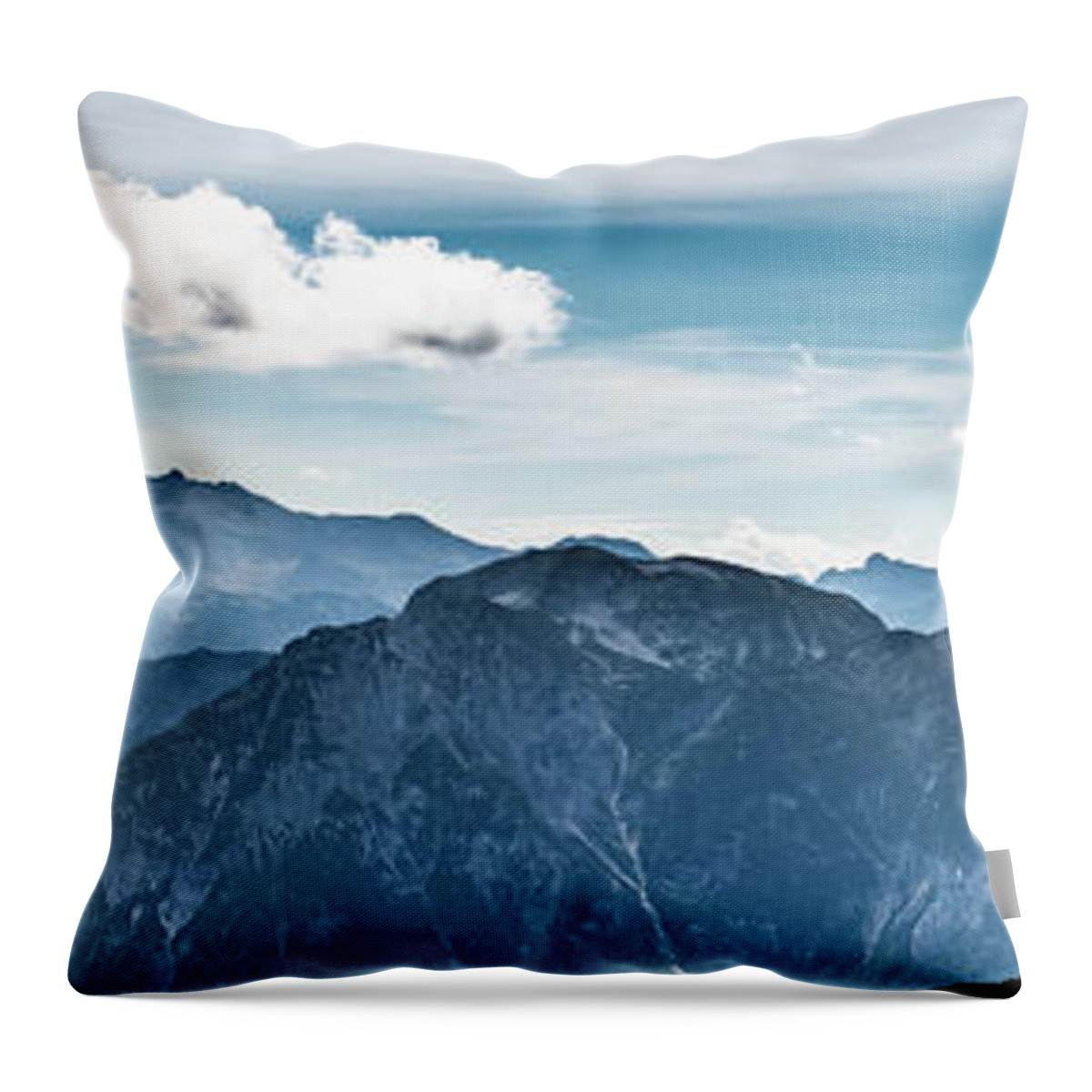 Austria Throw Pillow featuring the photograph Spectacular Mountain Dachstein With Glacier In The Alps Of Austria by Andreas Berthold