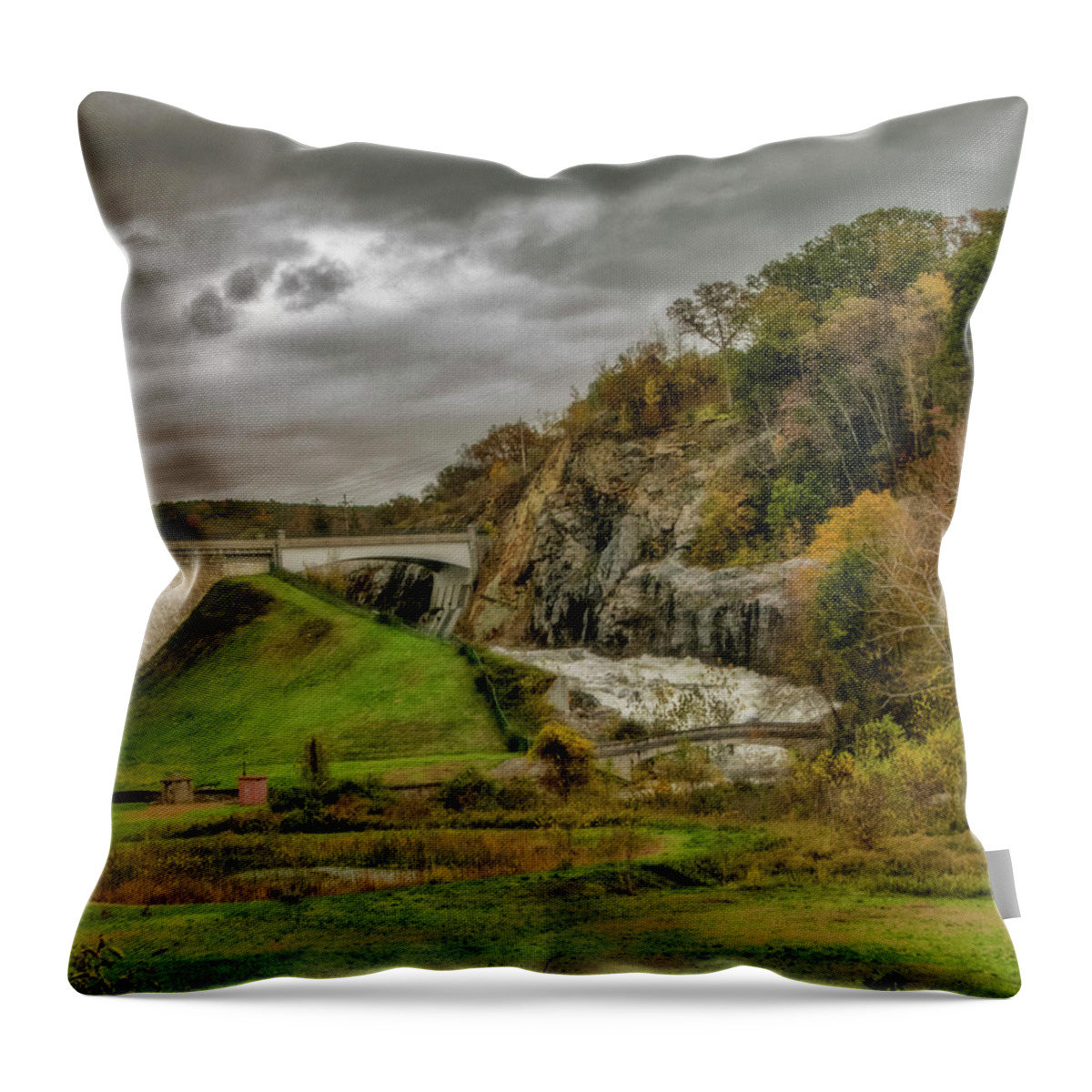 Water Throw Pillow featuring the photograph Spillway by Cathy Kovarik