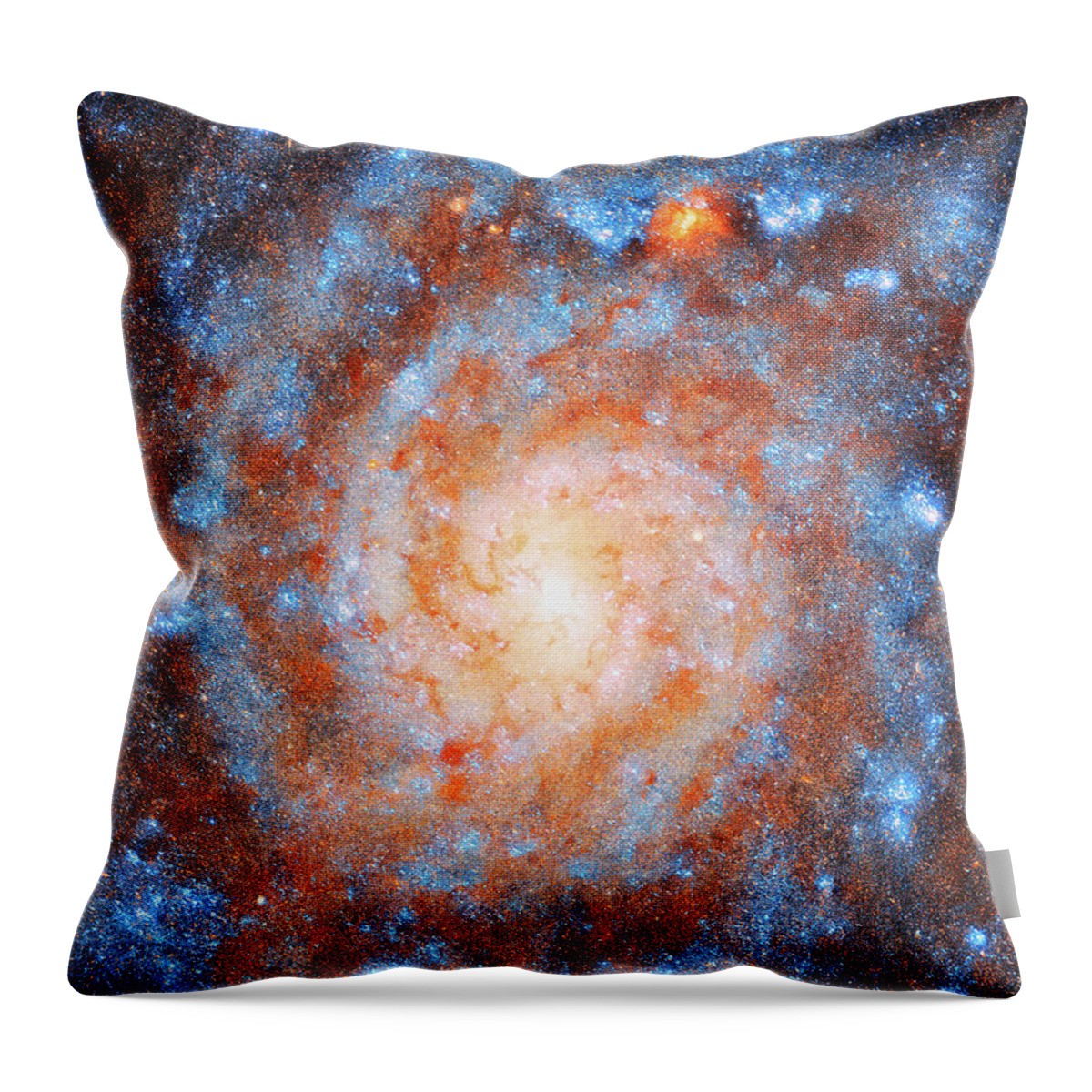 Universe Throw Pillow featuring the photograph Spiral galaxy IC 5332 by Mango Art