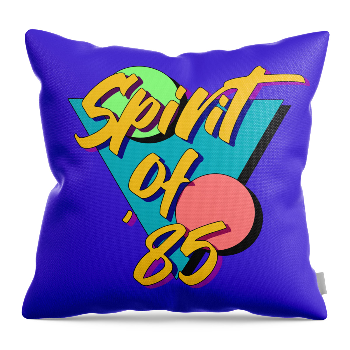 Memphis Throw Pillow featuring the digital art Spirit of 85 New Memphis Graphic by Christopher Lotito