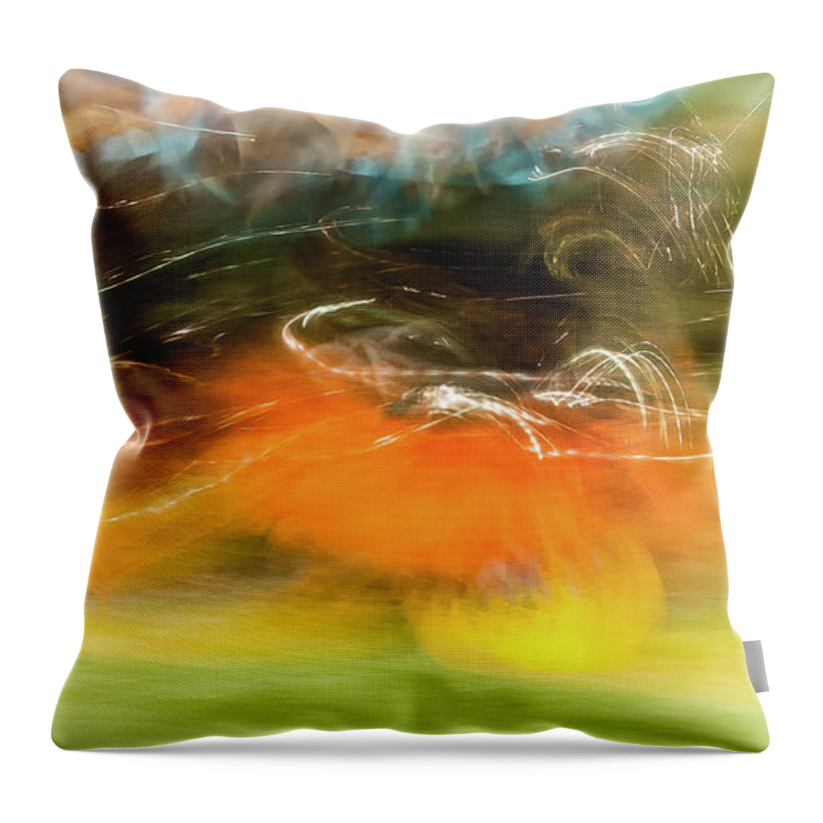 Yellow Throw Pillow featuring the photograph Spirit of the Dance 1 by Linda McRae