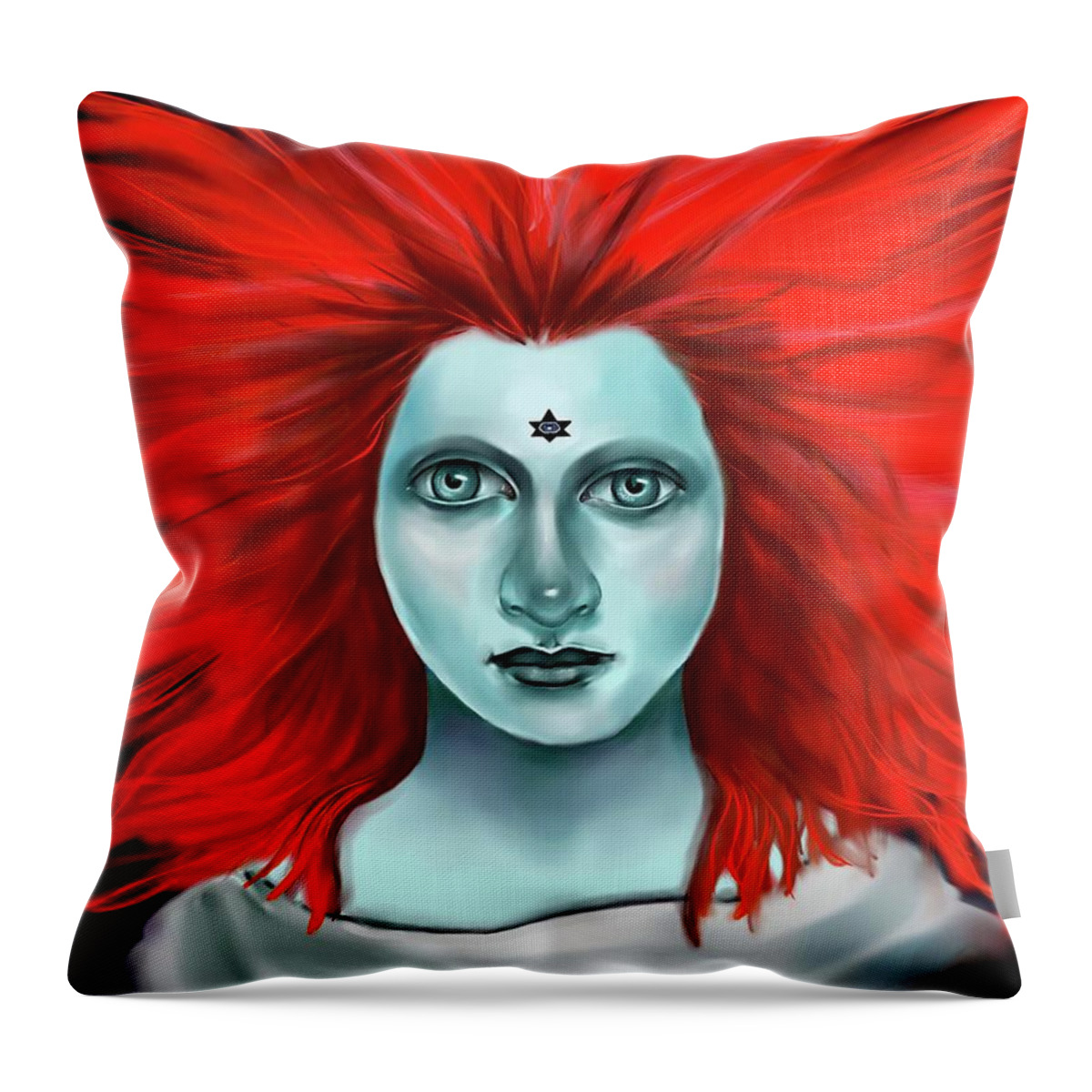 Spiritual Artwork Throw Pillow featuring the digital art Spirit Wind by Carmen Cordova