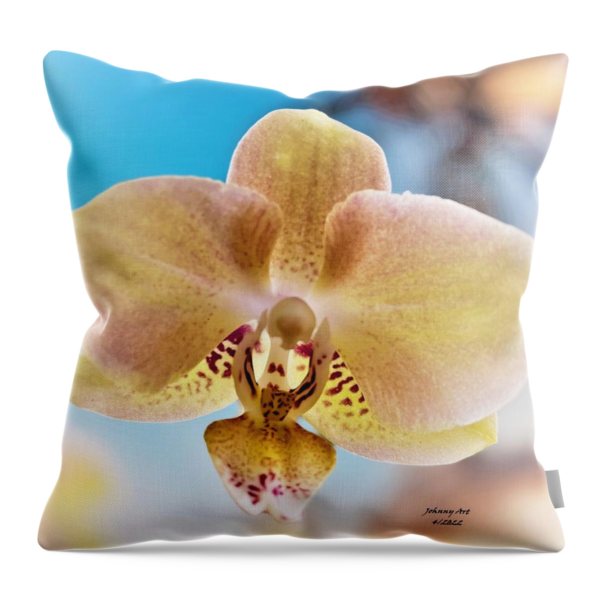 Orchid Throw Pillow featuring the photograph Spring An Easter Bloom by John Anderson