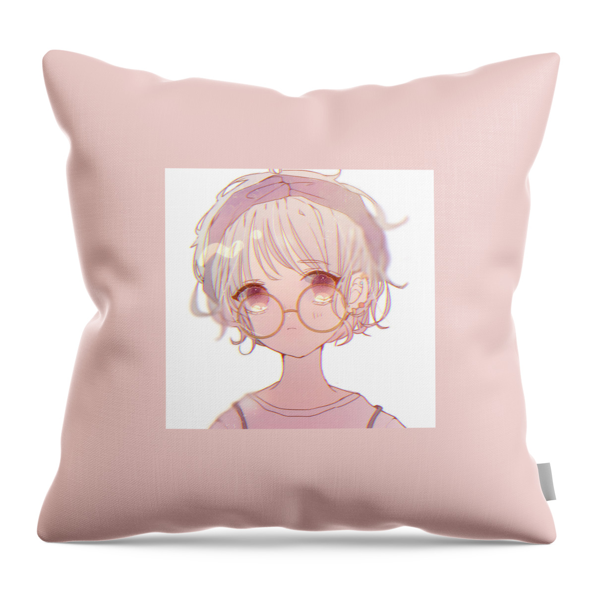 Japan Throw Pillow featuring the photograph Spring cute beautiful girl illustration by Kom Furumachi