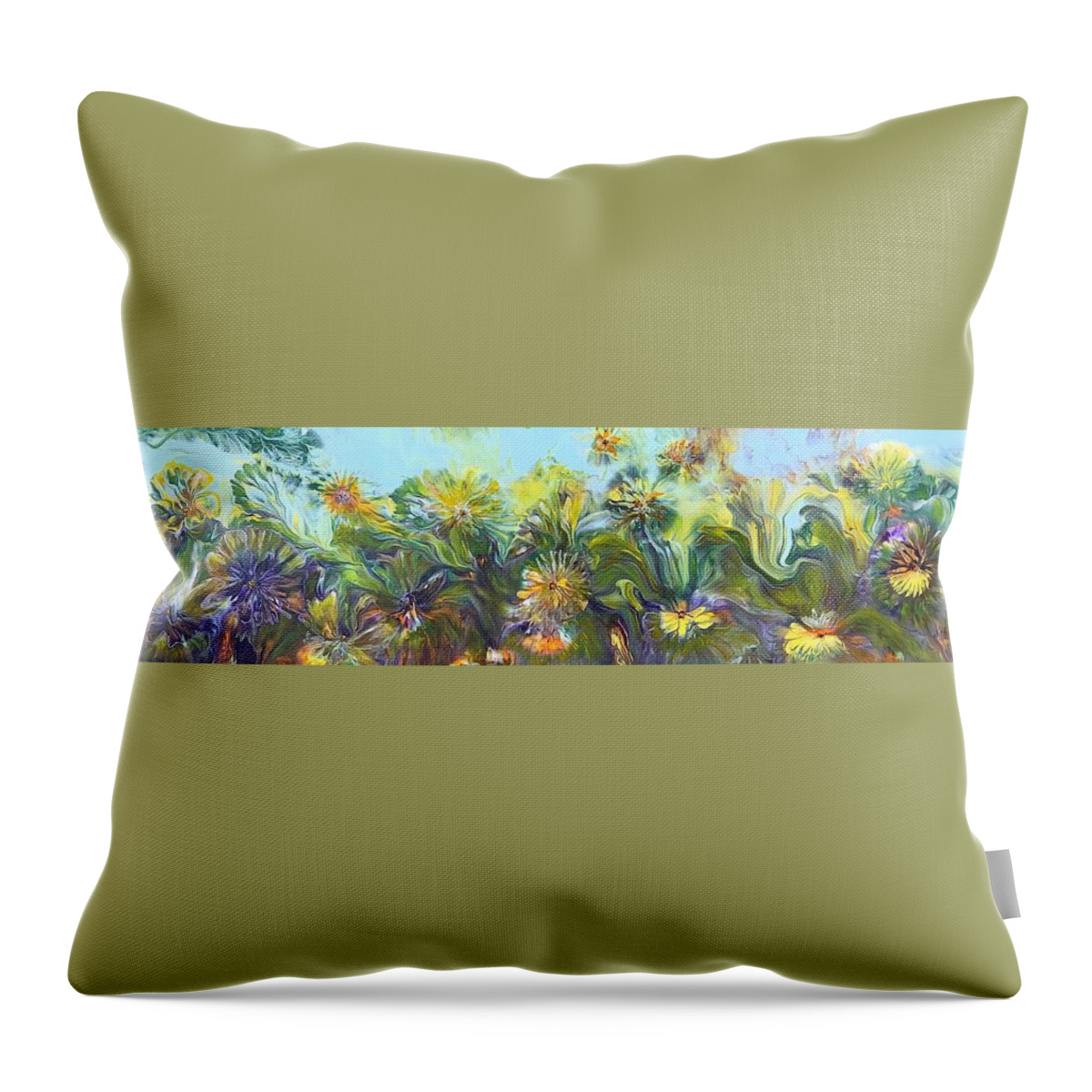 Spring Throw Pillow featuring the painting Spring Garden by Soraya Silvestri