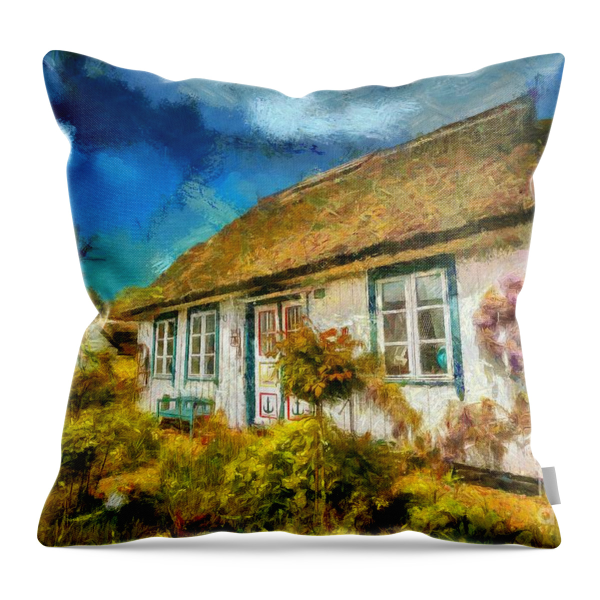 Fishland Throw Pillow featuring the photograph Spring in Fishland by Eva Lechner