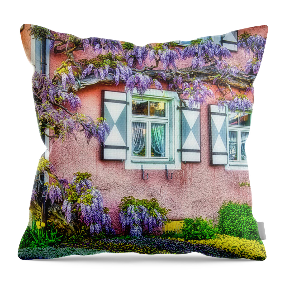 Nonnenhorn Throw Pillow featuring the photograph Spring in Germany by Tatiana Travelways