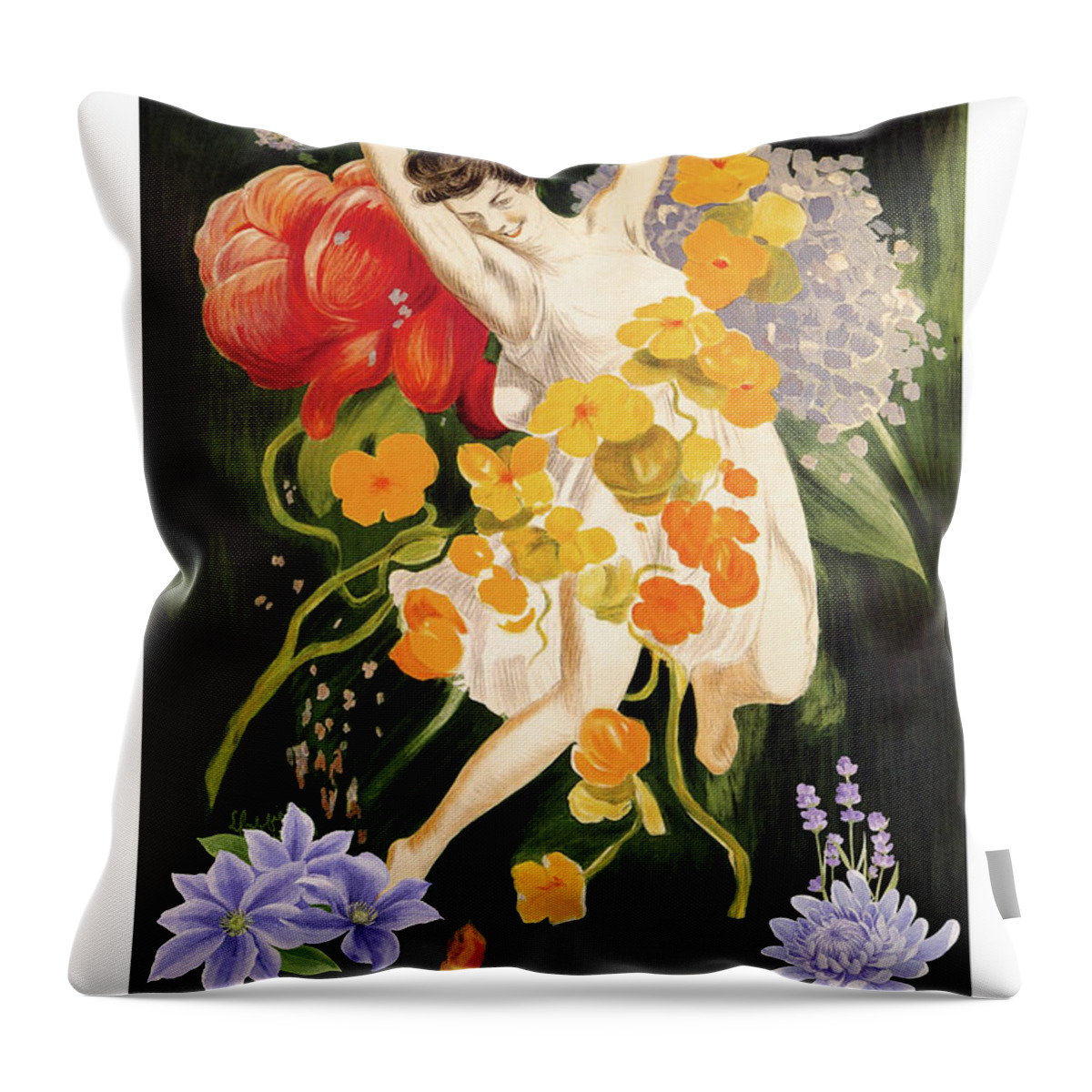 Provence Throw Pillow featuring the digital art Spring in Provence by Long Shot