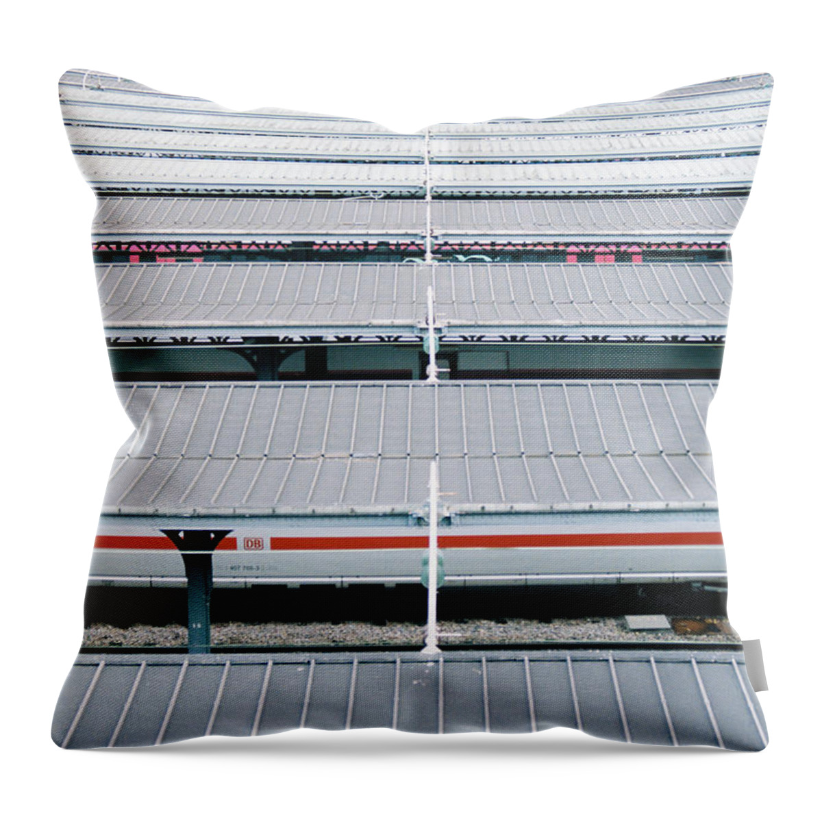 Roof Throw Pillow featuring the photograph Stacked network by Barthelemy De Mazenod