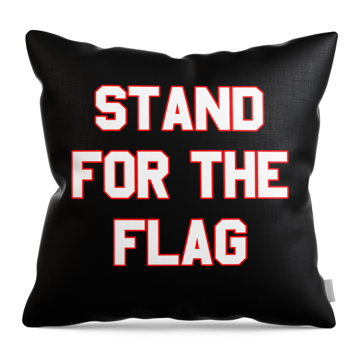 Funny Throw Pillow featuring the digital art Stand For The Flag by Flippin Sweet Gear