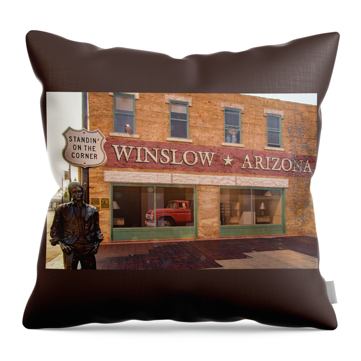  Throw Pillow featuring the photograph Standin' On The Corner by Paul LeSage