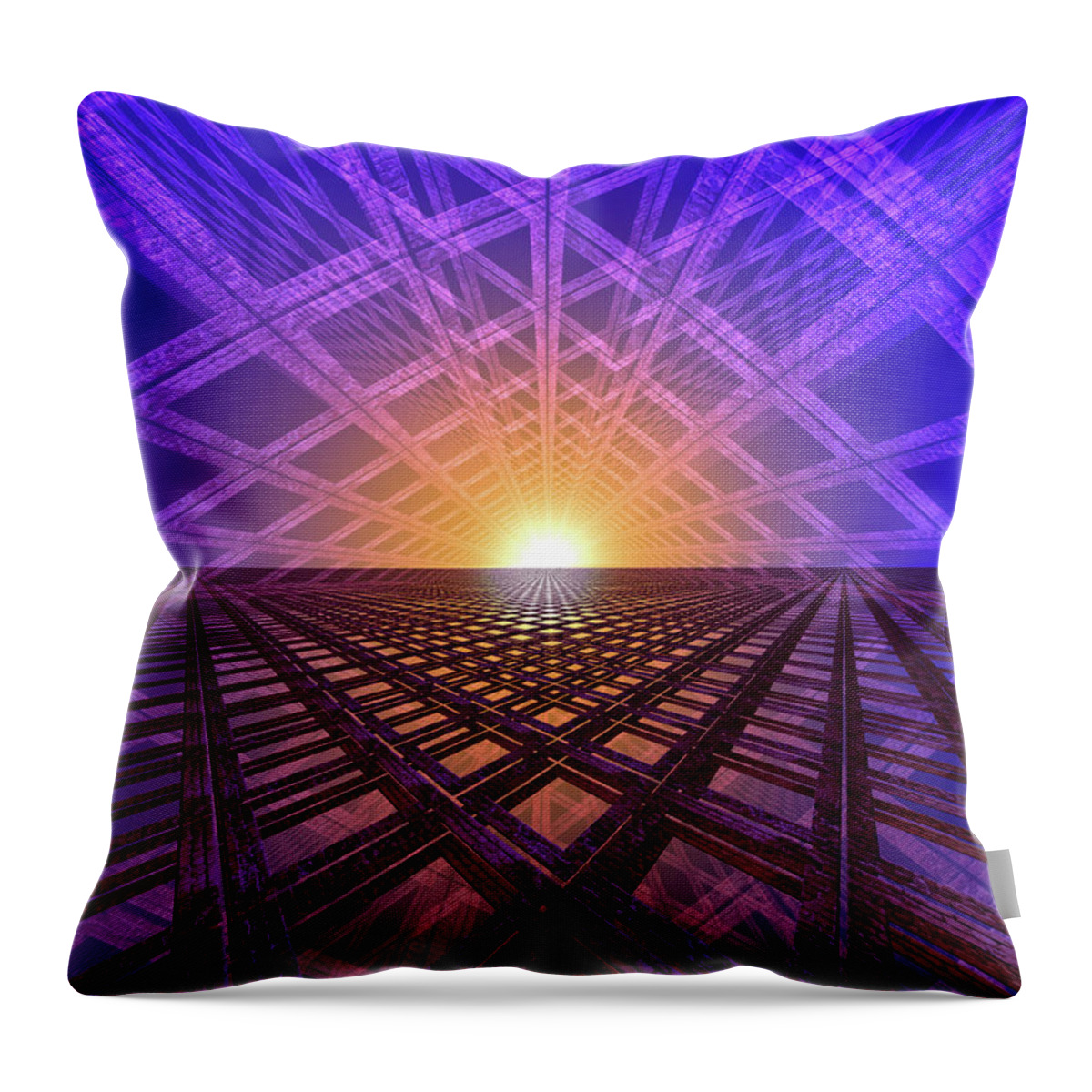Star Gate Throw Pillow featuring the digital art Path to the Stars by Phil Perkins