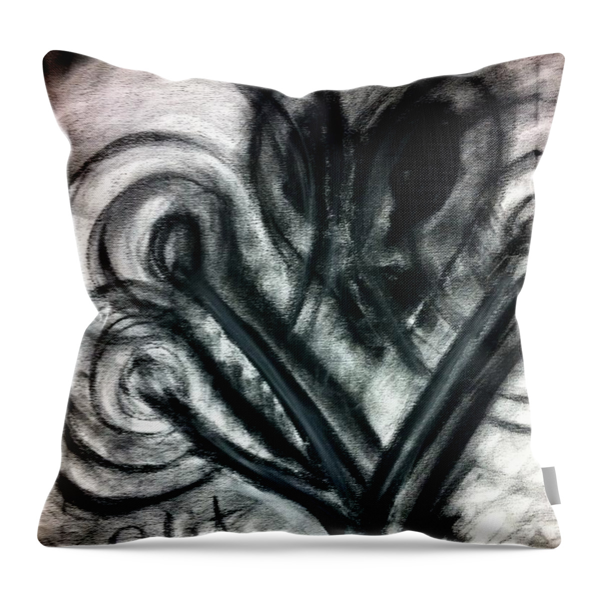 Dark Throw Pillow featuring the pastel Staring into Mercury by Andrew Blitman
