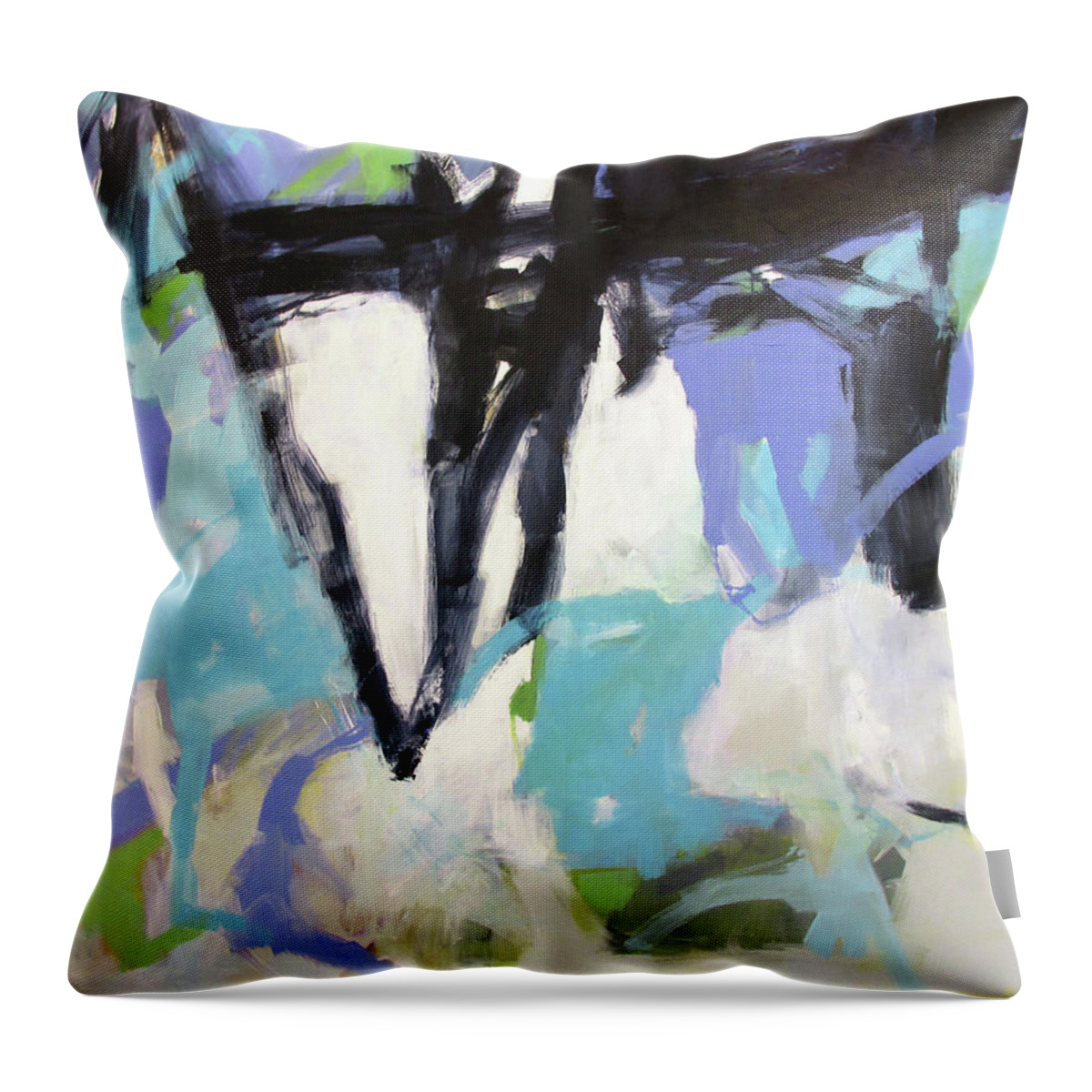 Starry Night Throw Pillow featuring the painting Starry Night by Chris Gholson