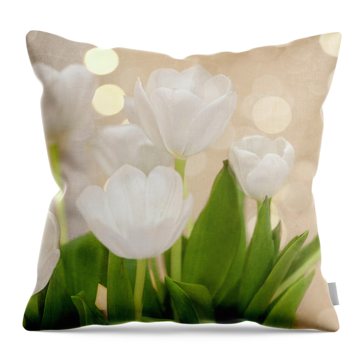 White Flowers Throw Pillow featuring the photograph Stars In Your Eyes by Jill Love