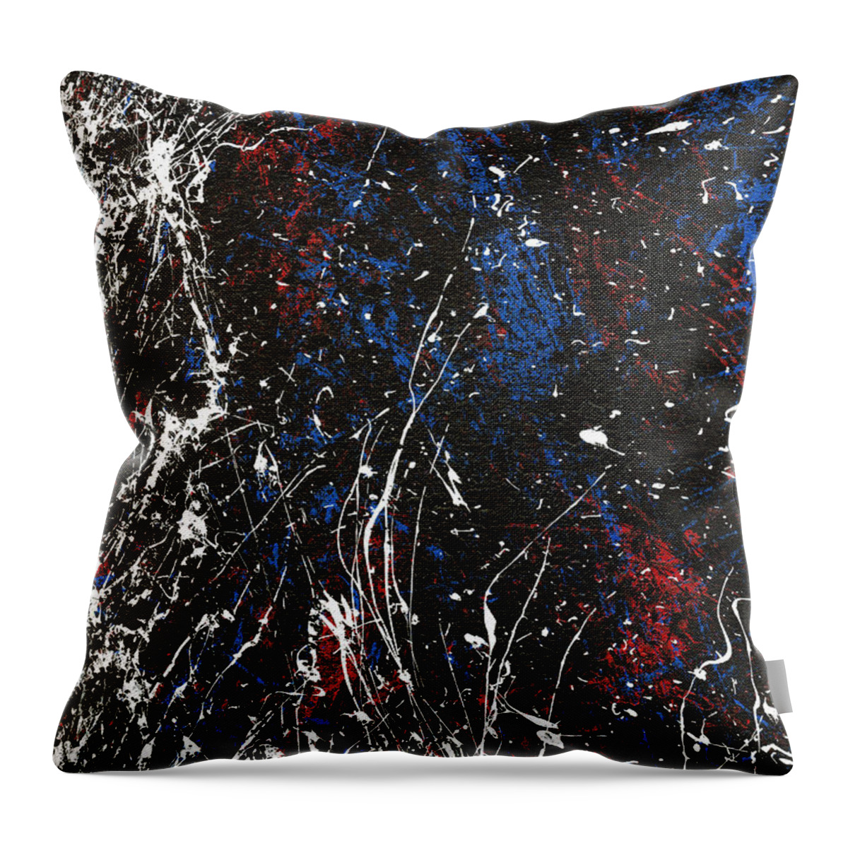 Abstract Throw Pillow featuring the painting State of Now by Heather Meglasson Impact Artist
