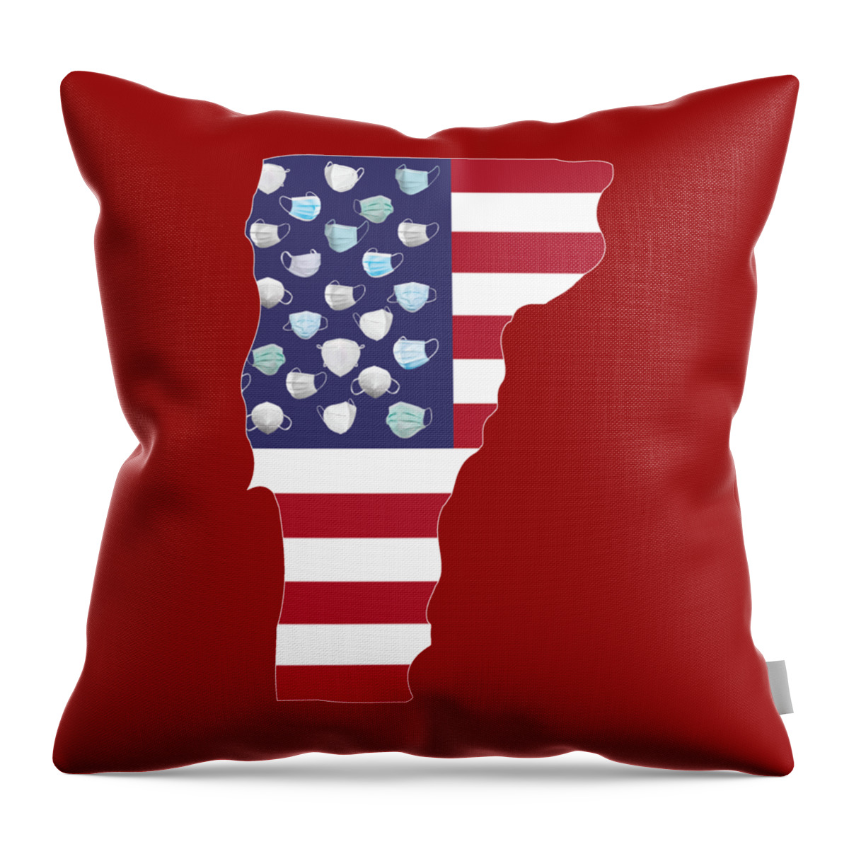 Goolge Images Throw Pillow featuring the digital art State of Vermont State by Fei A