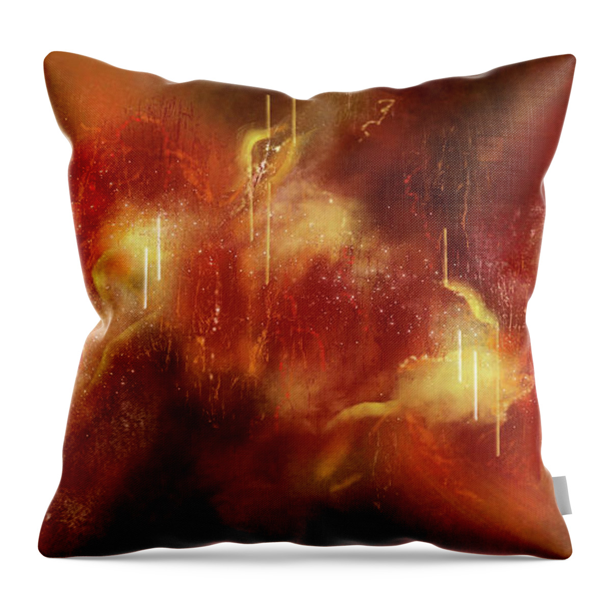 Abstract Throw Pillow featuring the painting Steadfast in the Storm by Art by Gabriele